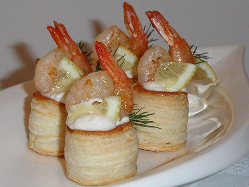 Scampi Pastetchen mit Aioli