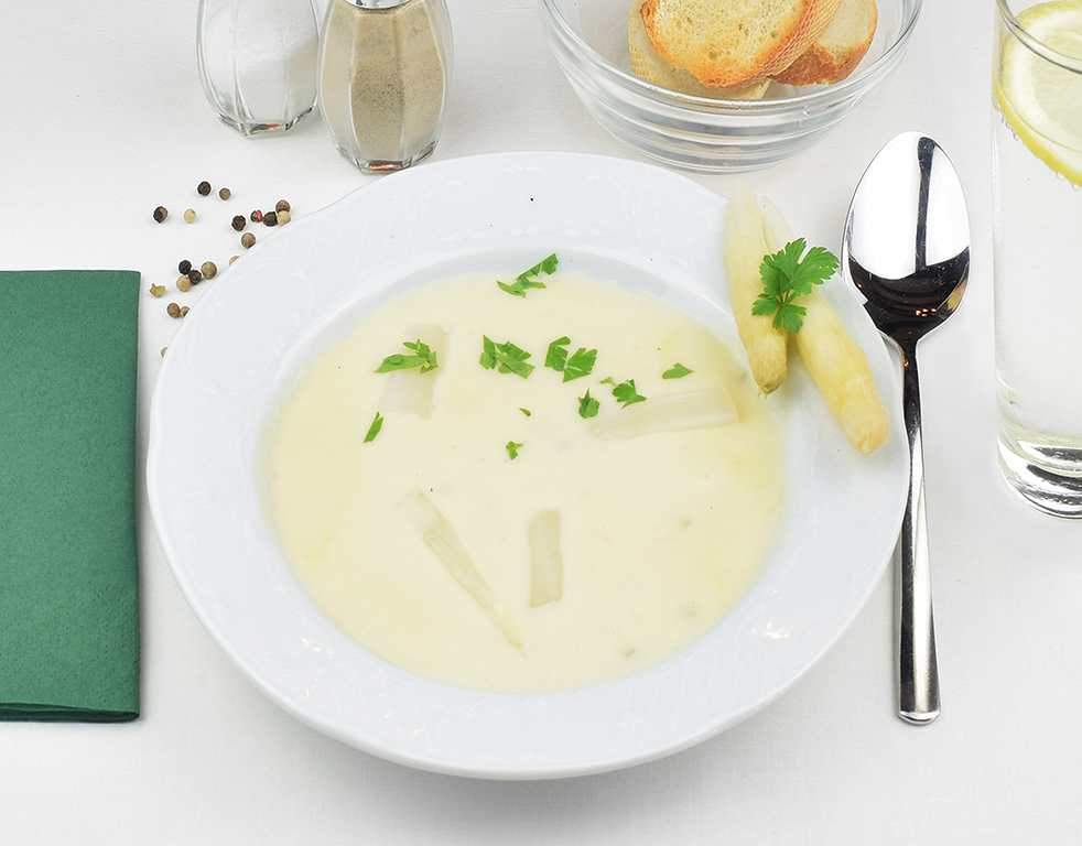 Spargelcremesuppe vegetarisch