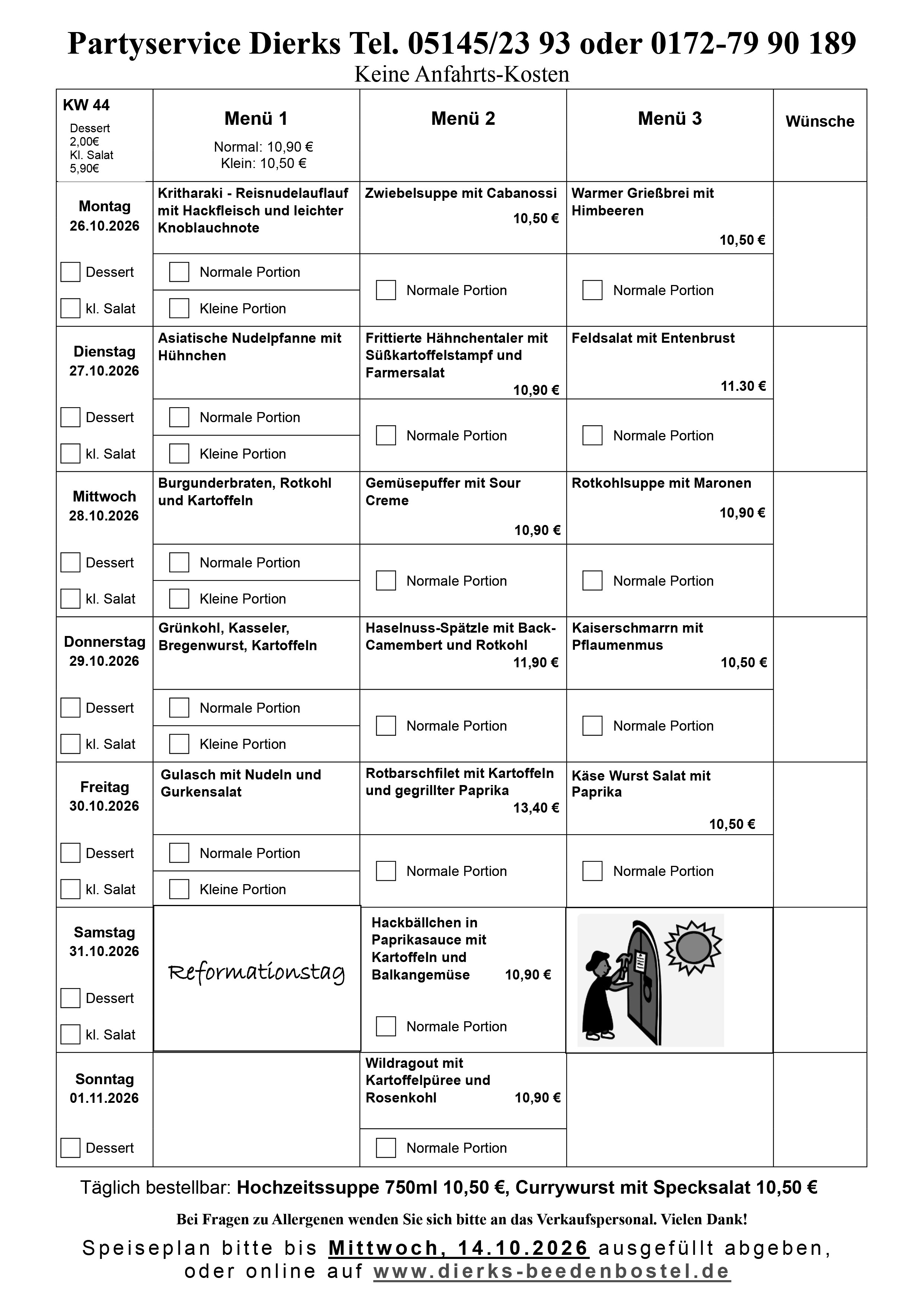 Speiseplan